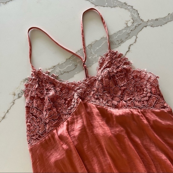 Free People Sweetie Pie Rusty Rose Bodysuit Tank Top Cami Size XS - Picture 6 of 12